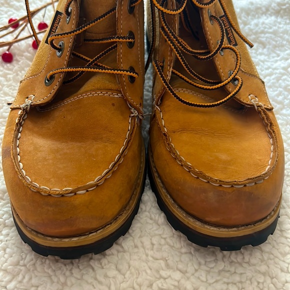TIMBERLAND Tan LEATHER Lined BOOTS 39975M🥾Size 5.5 Men’s/38 Euro - Picture 3 of 13